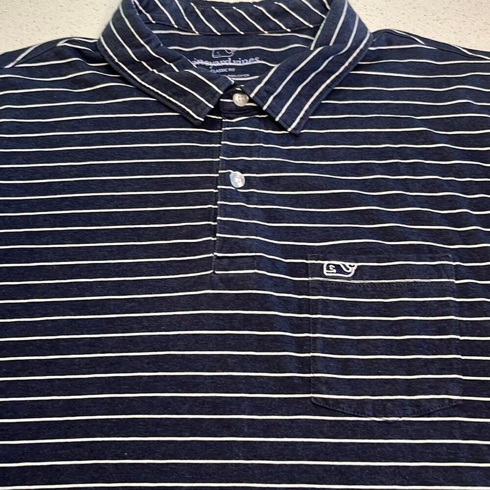 Vineyard Vines Classic Fit Pima Cotton Striped Polo Mens Medium